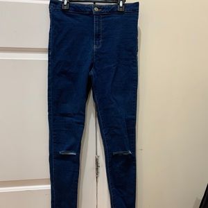 Zara Girls Skinny Jeans with Rips on Knees